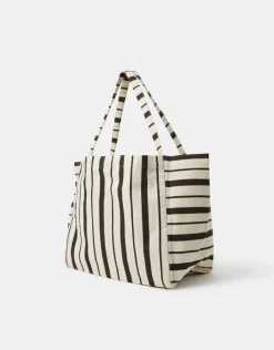 Accessorize Palm Stripe Shopper Bag