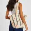 Accessorize Palm Stripe Tote Bag