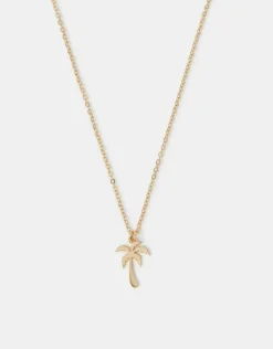 Accessorize Palm Tree Pendant Necklace