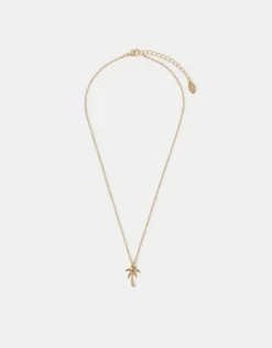 Accessorize Palm Tree Pendant Necklace