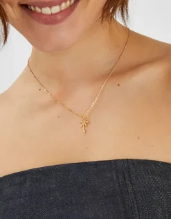 Accessorize Palm Tree Pendant Necklace
