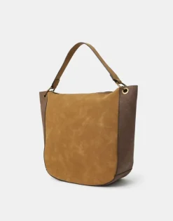 Accessorize Patchwork Suedette Shoulder Bag