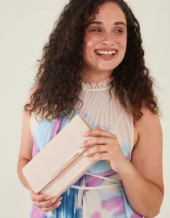 Accessorize Patent Clutch Bag Nude