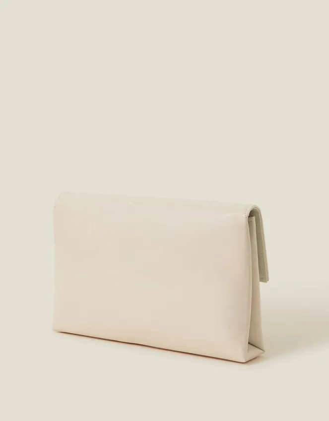 Accessorize Patent Fold-Over Clutch Bag