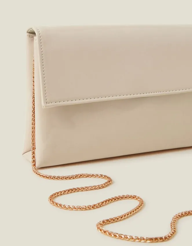 Accessorize Patent Fold-Over Clutch Bag