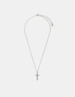 Accessorize Pav&eacute; Cross Pendant Necklace