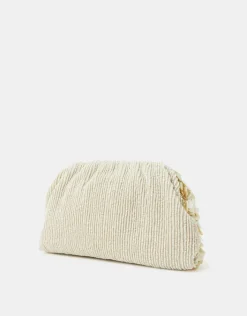 Accessorize Pearl Shell Embellished Clutch Bag
