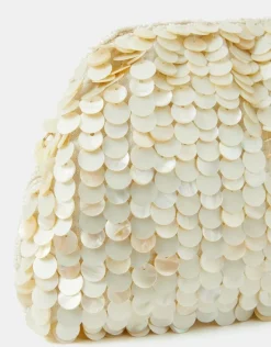 Accessorize Pearl Shell Embellished Clutch Bag