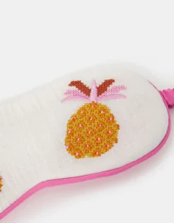 Accessorize Pineapple Embroidered Sleep Mask