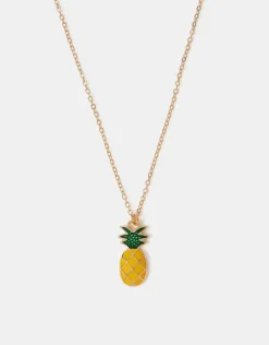 Accessorize Pineapple Pendant Necklace