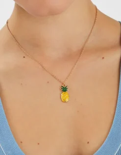 Accessorize Pineapple Pendant Necklace