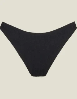 Accessorize Plain Crinkle Bikini Bottoms Black
