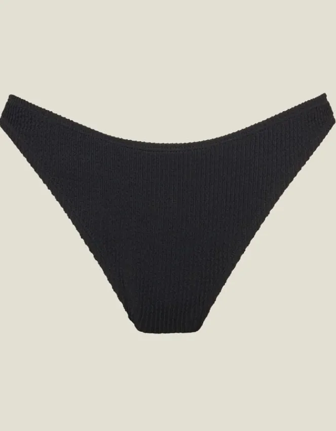 Accessorize Plain Crinkle Bikini Bottoms Black