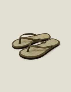 Accessorize Plain Seagrass Flip Flops Green