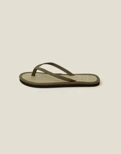Accessorize Plain Seagrass Flip Flops Green