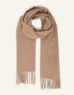 Accessorize Plain Tassel Scarf Natural