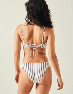 Accessorize Polka Dot Bandeau Bikini Top Ivory