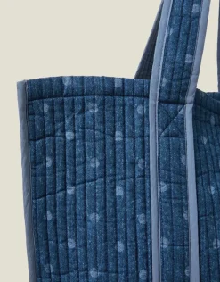 Accessorize Polka Dot Denim Shopper Bag