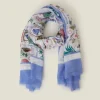 Accessorize Postcard Print Scarf