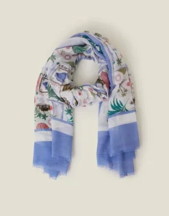 Accessorize Postcard Print Scarf