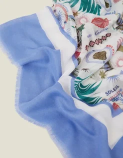 Accessorize Postcard Print Scarf
