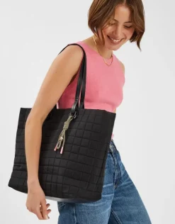 Accessorize Quilted Nylon Tote Bag