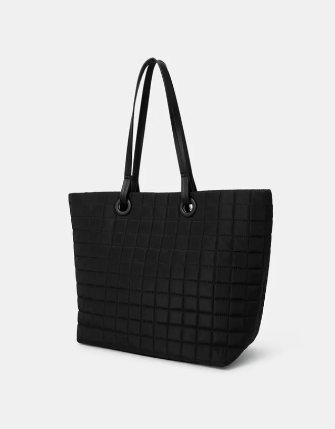 Accessorize Quilted Nylon Tote Bag