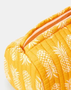 Accessorize Quilted Pineapple Medium Make Up Bag