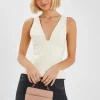 Accessorize Quilted Top Handle Cross-Body Bag Nude
