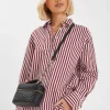 Accessorize Quilted Top Handle Cross-Body Bag Black