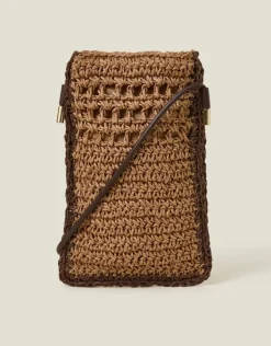 Accessorize Raffia Phone Bag
