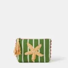 Accessorize Raffia Starfish Stripe Pouch