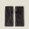 Accessorize Rib Knit Fingerless Gloves Black