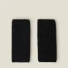 Accessorize Ribbed Cut Off Gloves Black
