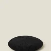 Accessorize Ribbed Knit Beret Black