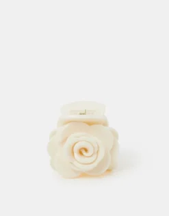 Accessorize Rose Claw Clip Cream