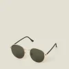 Accessorize Round Metal Frame Sunglasses