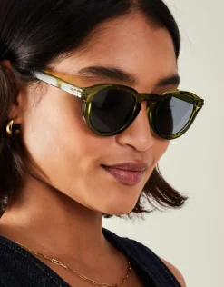 Accessorize Round Preppy Sunglasses