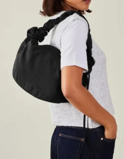 Accessorize Ruched Strap Sling Bag Black