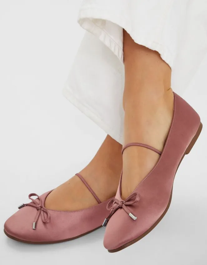 Accessorize Satin Ballet Flats Pink