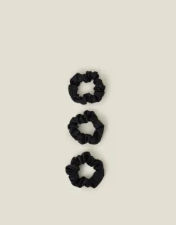 Accessorize Satin Medium Scrunchies Set of Three