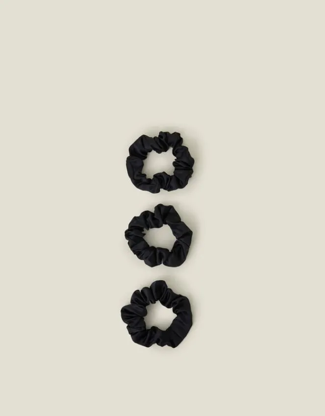 Accessorize Satin Medium Scrunchies Set of Three