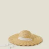 Accessorize Scallop Edge Boater Hat