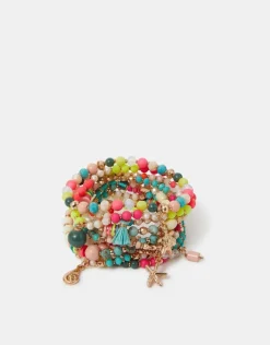 Accessorize Sea Charm Beaded Stretch Bracelet Multipack