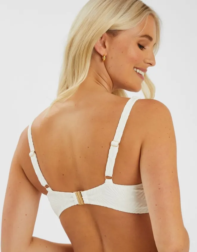 Accessorize Seashell U-Front Bikini Top White