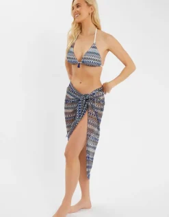 Accessorize Sheer Zig-Zig Stitch Sarong