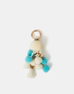Accessorize Shell & Pom-Pom Bag Charm