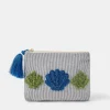 Accessorize Shell Bead Stripe Pouch