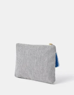 Accessorize Shell Bead Stripe Pouch
