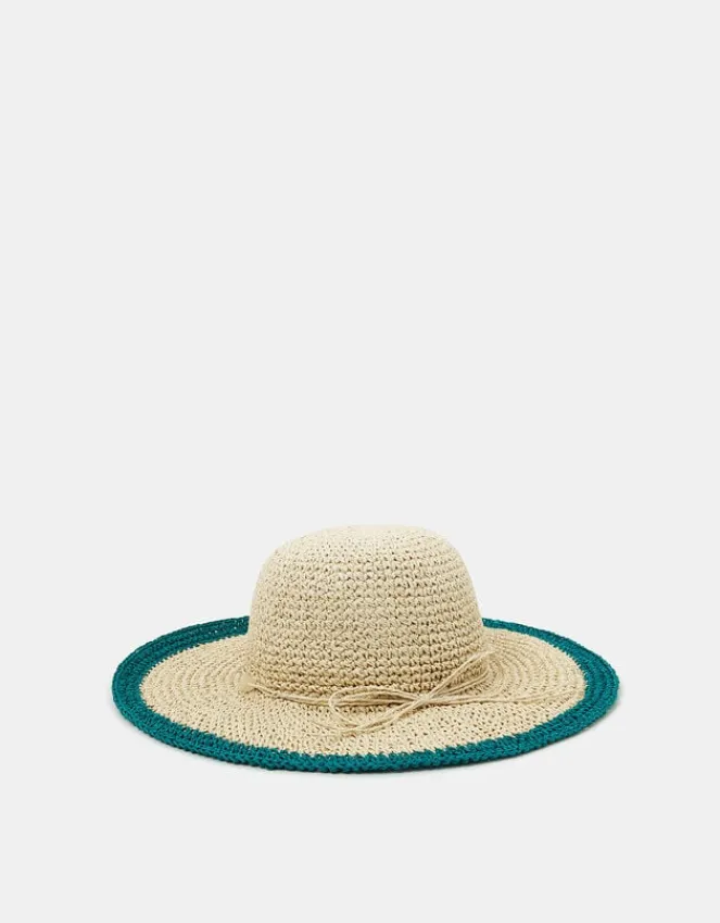 Accessorize Shell Beaded Floppy Hat